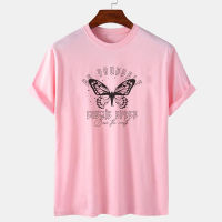VIP HJN Butterfly T Shirt Aesthetic Cotton T Shirt Women Harajuku Graphic Tees Shirt Sun Flower Butterfly Womens T-shirt
