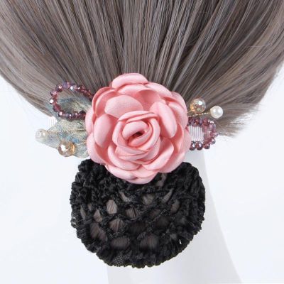 Korean version of professional head flower sweet stewardess nurse dish hair net bag hair accessories work jewelry exquisite headwear