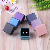 24 Square Jewelry Travel Organizer Gift Box with Black Sponge Eco Friendly Small Favors Ring Storage Box 5x5cm Cardboard Case