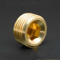 Copper 1/8 quot; 1/4 quot; 3/8 quot; 1/2 quot; 3/4 quot; Male Thread Brass Pipe Hex Head End Cap Plug Fitting Coupler Connector Adapter