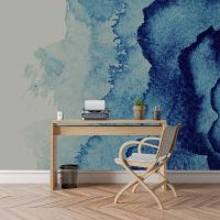 ﹊◕❣ Removable Custom Accepted Blue Marble pattern Wallpapers for Living Room Photo Wall Papers Home Decor Murals Rolls Background