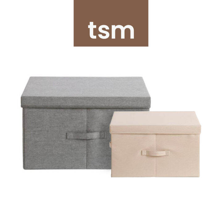 TSM Open Lid Fabric Storage Box Foldable Storage box Oxford Fabric