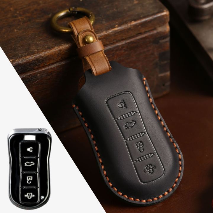 luxury-crazy-horse-leather-car-key-cover-case-remote-keyring-protective-bag-for-haima-4-button-m3-m6-s7-fob-protector-keychain
