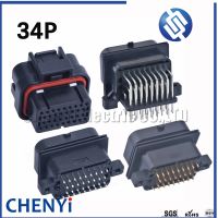 1set 4-1437290-0 2-6447232-3 TE AMP SUPERSEAL 34 Pin electrical female male Straight PCB Socket Wire-to-Board connector ECU plug