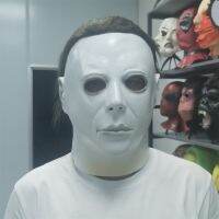 Halloween Michael Myers Mask Latex Horror Hot Movie Game Face Headgear With Hair Scary Full Head Masks Costume Props