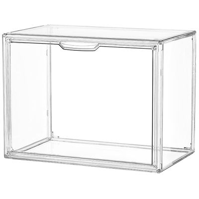 Purse Storage Organizer for Closet, Clear Acrylic Display Box for Handbag, Stackable Bag Organizer with Magnetic Door