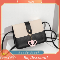 ?【Lowest price】MH เกาหลีแฟชั่นผู้หญิงน่ารักหัวใจสลิงกระเป๋า