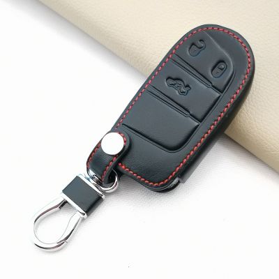 ✤ 2/3/4/5 Buttons Leather Car Key Case For JEEP Renegade Compass Patriot Grand Cherokee Wrangler Liberty Remote Cover Accessories