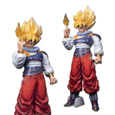 ZZOOI 28CM Anime Dragon Ball LC Space Suit Son Goku Super Saiyan Boxed Action Figure Figure Toy Replacement Hand Accessories Gift