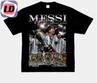 LD แชมป์ฟุตบอลโลกปี 2022 อาร์เจนติน่า เสื้อแขนสั้นที่ระลึก Triple Crown Messi เสื้อ Samsung Messi No. 10