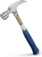 Estwing Framing Hammer - 22 oz Straight Rip Claw with Milled Face &amp; Shock Reduction Grip - E3-22SMR