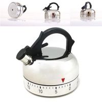 New 60 Minute Kitchen Timer Alarm Mechanical Teapot Shaped Timer Clock Counting Minutes Cuisine Kettle Styling Clockwork Timer