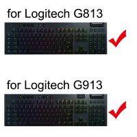 แผ่นครอบแป้นพิมพ์ G913 G813สำหรับ Logitech G913 G813สำหรับ Logi เชิงกลไร้สายที่ปกป้องผิวเคสซิลิโคนทีพียูใส