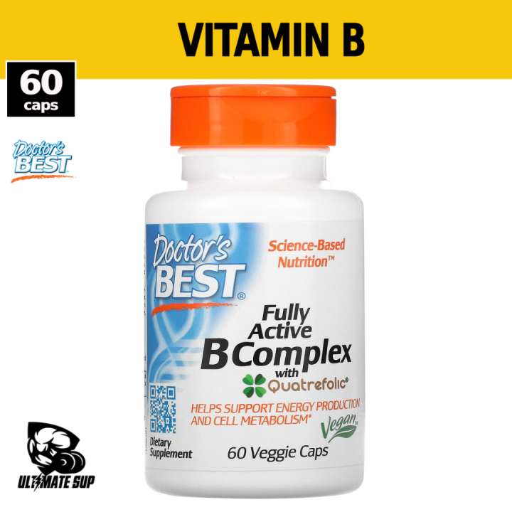 Doctor's Best, Fully Active B Complex With Quatrefolic, Multivitamin 