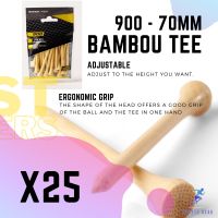 INESIS ทีตั้งลูกกอล์ฟ กอล์ฟ ลูกกอล์ฟ Golf Ball 70mm 900 BAMBOO TEE X25 ( ทีตั้งลูกไม้ไผ่รุ่น 900 ขนาด 70 มม. จำนวน 25 ชิ้น ) ลูกกอล์ฟใหม่ golfball  ไม้กอล์ฟ ลูกกอล์ฟ