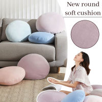 Ins Simple Round Velvet Cushion Sofa Throw Pillow Hug Tatami Homestay Decor Pouf Home Office Waist Support Cushion Meditation