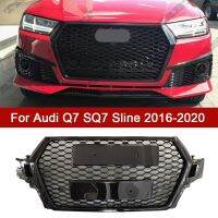 Q7ด้านหน้ากีฬารังผึ้ง Hood Grill สำหรับ Audi Q7 SQ7 Sline 2016-2020อุปกรณ์จัดแต่งทรงผม