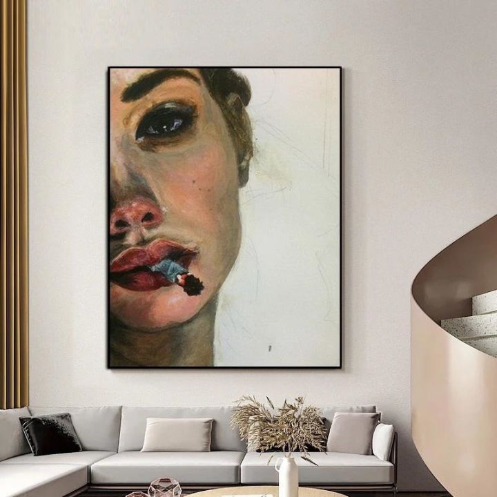 the-most-beautiful-girl-in-bukowski-figure-canvas-painting-posters-and-prints-wall-art-pictures-for-living-room-decor-cuadros