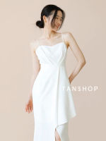 TANSSHOP - WHITE LILY DRESS #D1501 ชุดพรีเวดดิ้ง ชุดแต่งงาน ชุดออกงาน