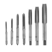 7PC/Set High Quality Bearing Steel Taper HSS M3-M12 Machine Spiral Point Straight Fluted Screw Thread Hand Tap Drill Accessories