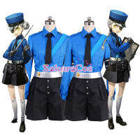 Persona 5 Twin Prison Wardens Caroline และ Justine คอสเพลย์ชุดเครื่องแต่งกายฮาโลวีน Custom Made Top กางเกงหมวกชุด