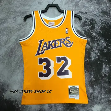 Men 44 Jerry West Jersey Yellow Los Angeles Lakers Jersey Authentic Throwback  Jersey