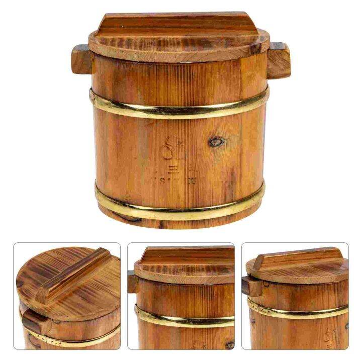 Rice Sushi Bowl Bucket Tub Wooden Wood Oke Steamed Mixing Steamer ...