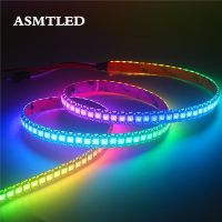 【✆New✆】 na07037036036666 ไฟ Rgb Strip ไฟ Led Ws2812b Dc5v อัจฉริยะมีไฟ Led 30/60/144ดวงยาว50ซม. 1ม. 2ม. 3ม. 5ม. พิกเซลที่แอดเดรสสีดำขาวดำ Pcb Ws2812 Ic สีเต็มรูปแบบ