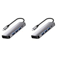 2X Type C to -Compatible 4K USB-C 3.0 Adapter Hub for MacBook Samsung S8 Dex Huawei P30 Dock Xiaomi 10 Projector TV