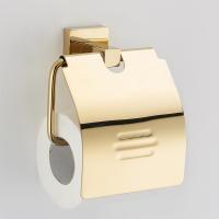 Gold Paper Holder ss tissue roll holder with cover Bathroom Accessories Wall Mounted One-handed use