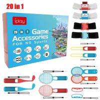 20 In1 Handle Charger Sports Grip Strap Button Caps Lightsaber Grip Wrist Strap Key Caps For Switch/Switch OLED Game Accessories