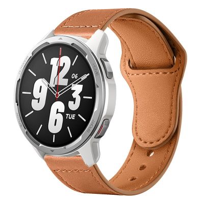 [ขายดี] สายหนังสำหรับนาฬิกา Xiaomi S1สายรัดข้อมืออุปกรณ์เสริมสำหรับนาฬิกาอัจฉริยะแบบแอคทีฟสำหรับ Xiaomi นาฬิกา Mi Watch สี2สายนาฬิกาข้อมือ