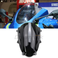 กระจกสีดำสำหรับ Suzuki GSX-R1000 2017 2018 2019 2020 2021 2022 2023 Deflector Shield กระจกรถจักรยานยนต์พลาสติก ABS