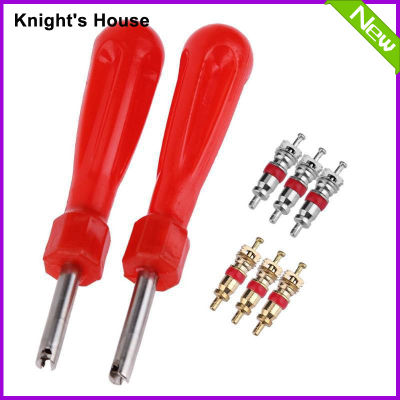 Knights House 5pcs Valve Cores กับจักรยานยางยางยางวาล์ว Core Remover Repair TOOL