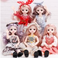 (Popular toys) 30เซนติเมตรเจ้าหญิง Bjd ตุ๊กตา23ที่สามารถเคลื่อนย้ายปล้องตุ๊กตาด้วยความงามเสื้อผ้าแต่งหน้าแฟชั่นของขวัญแฮนด์เมด DIY สำหรับสาวของเล่น