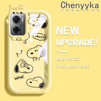 เคส Chenyyyka สำหรับ Xiaomi Redmi 10 5G Redmi Note 11E 5G Redmi 11 Prime 5G เคสรูปโบว์รูปสัตว์ประหลาดน้อยสุนัขน่ารักป้องกันการขีดข่วนเคสโทรศัพท์โปร่งใส TPU ซิลิกาเจลฝาครอบป้องกันเลนส์กล้องถ่ายรูป