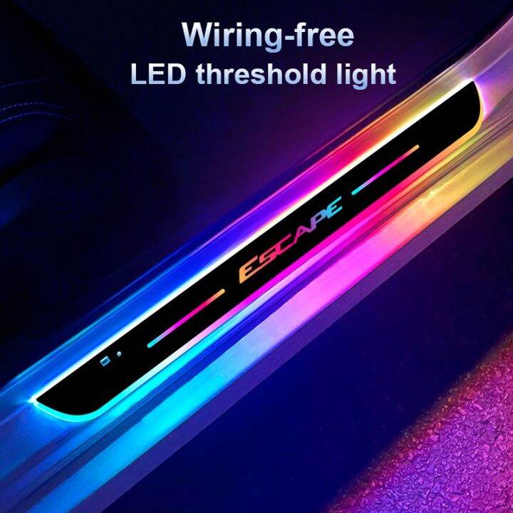 for-ford-escape-car-accessories-car-door-sill-light-logo-projector-lamp-power-moving-led-welcome-pedal