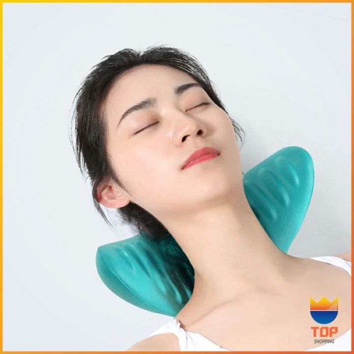 top-หมอนนวดกระดูกสันหลังส่วนคอ-ไหล่-แบบพกพา-shiatsu-cervical-massage-pillow