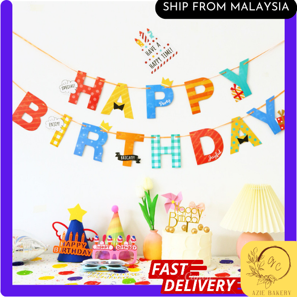 Happy Birthday Banner Wall Decoration | Lazada