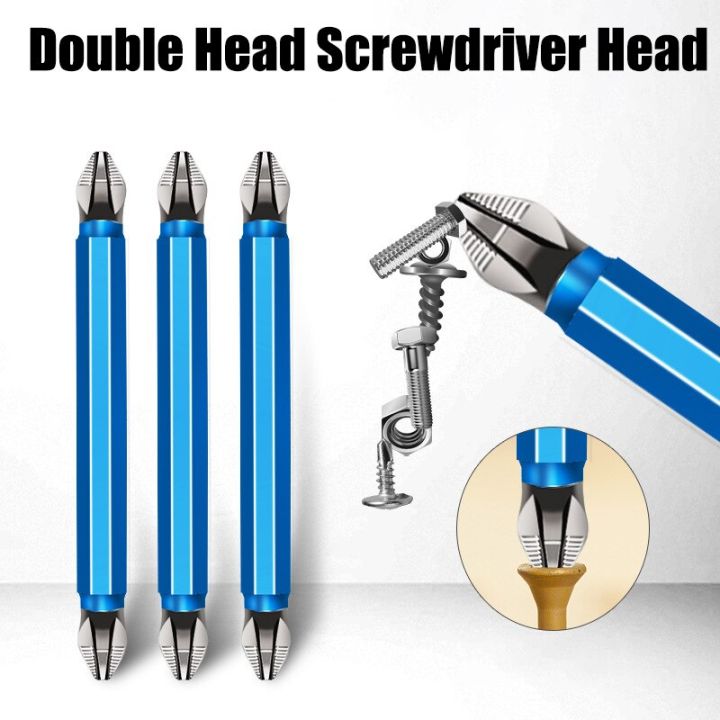 double-head-cross-screwdriver-head-50mm-65mm-strong-magnetic-electric-screwdriver-anti-slip-hard-electric-drill-bit-tool-screw-nut-drivers