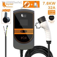 ☎ faefw Feyree-Estação de carregamento para veículos elétricos carregador EV tipo 2 IEC62196-2 Plug 7.6KW 32A 1Phase com versão do aplicativo Wallbox cabo 5m