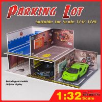 KLT Lighting effects parking lot Die-Cast Vehicles display is suitable for 1:32 Scale 1:24 car model and shooting Collection Decoration