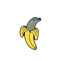 Animal Banana Dolphin Enamel Pins Cartoon Animal Dolphin Brooches Badge Jeans Lapel Pin Jewelry Gift for Friends Kids Fashion Brooches Pins