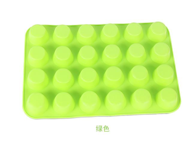 Mini Muffin 24 Holes Silicone Round Mold DIY Cupcake Cookies Fondant Baking  Pan Non-Stick Pudding Steamed Cake Mold Baking Tool