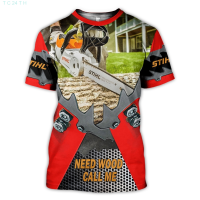 lengan 2023！New！T-shirt pendek Stihl 3D Print Summer Fashion 3D High quality products （Freeprinting of names）