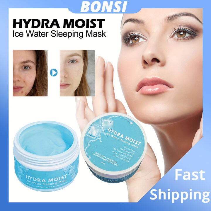 100g Hydra Moist Moisturizer Ice Water Sleeping Mask Hydrating Collagen ...