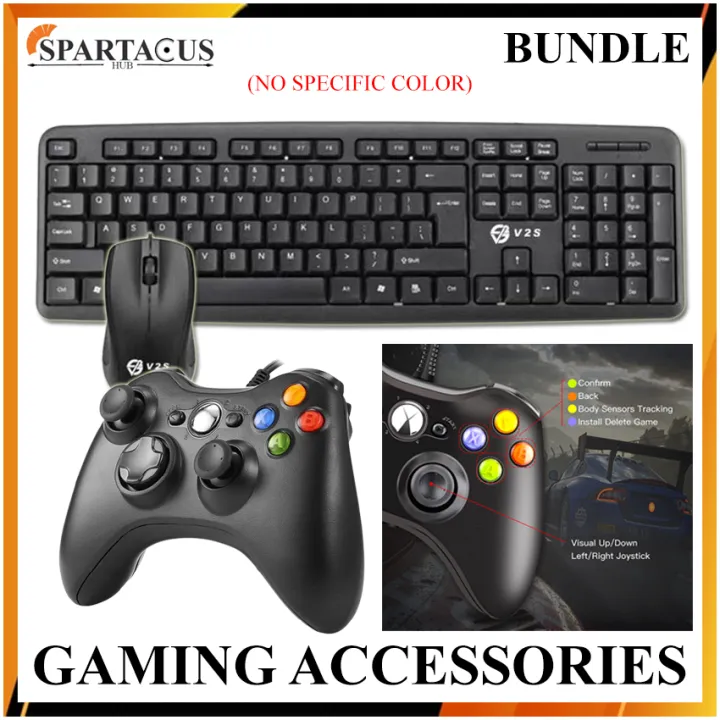 (BUNDLE) Xbox 360 Wired Controller for Xbox 360 working on PC Windows