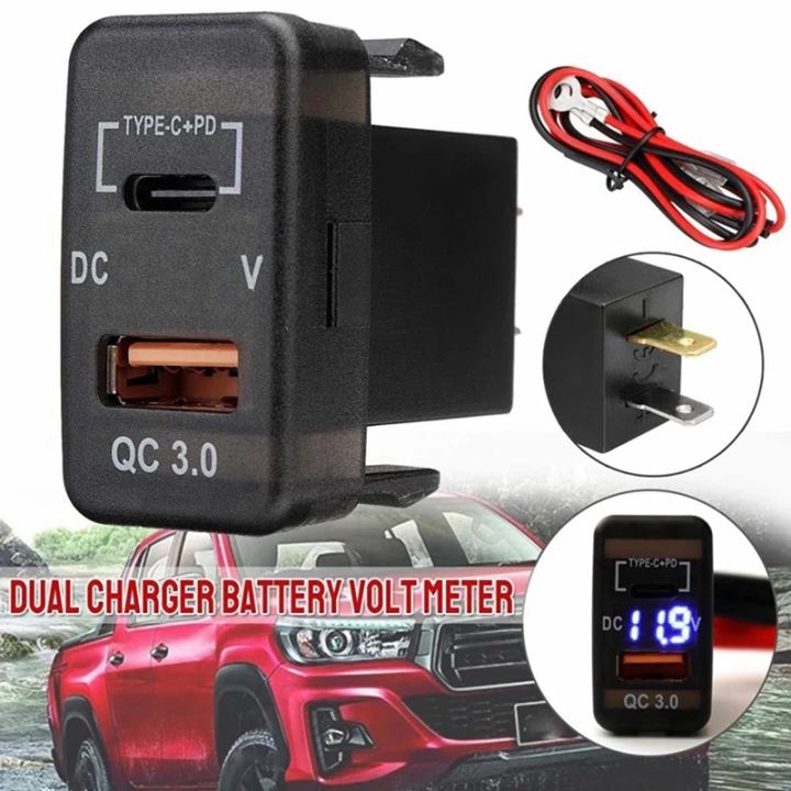 Car Fast Charger Adapter QC3.0 Dual USB Quick Charger Socket with ...