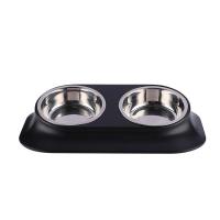 Pet Dog Puppy Cat Feeding Stainless Steel Dish Pet Drinking Bowl Food Feed Placement