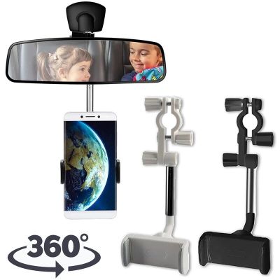 Universal Car Phone Holder 360 Degrees Rotating Car Rearview Mirror Mount GPS Phone Holder for 47mm-71mm Wide Mobile Phones Car Mounts
